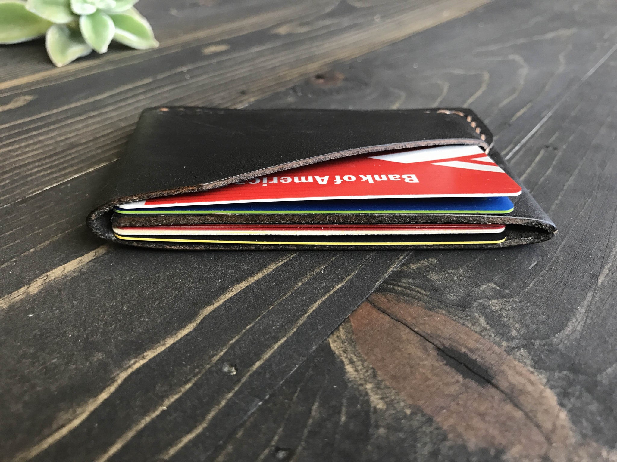 Minimal Leather Business Card Case Wallet Holder - RECNEPS DESIGN